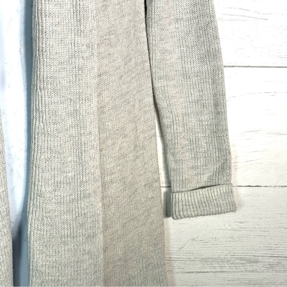 Athleta Horizon Gray Ribbed Long Cardigan Sweater Open Front - Picture 4 of 7